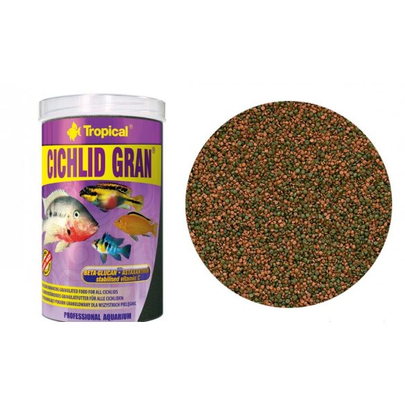 Tropical Cichlid Gran granulátumos sügértáp 1000 ml